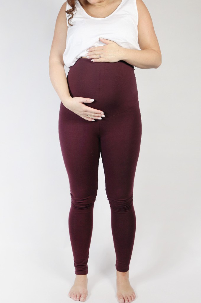 Organic leggings Mama, aubergine from Frija Omina