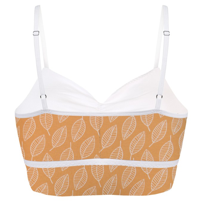 Organic bustier Yoga Blaetter curry (yellow) from Frija Omina