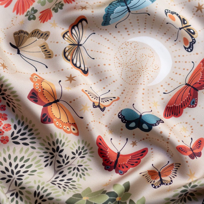 The Moon Butterfly Silk Bandana Scarf from GAÂLA