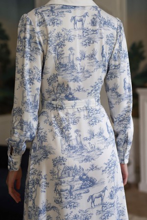 Catalina Toile De Jouy Dress from GAÂLA