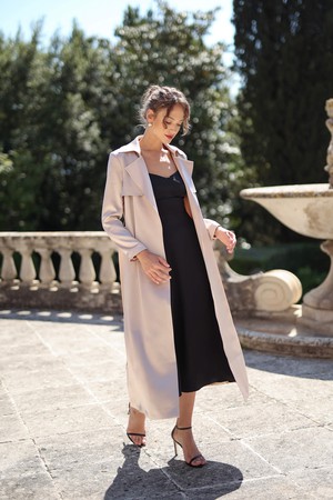 Cameron Satin Trenchcoat from GAÂLA