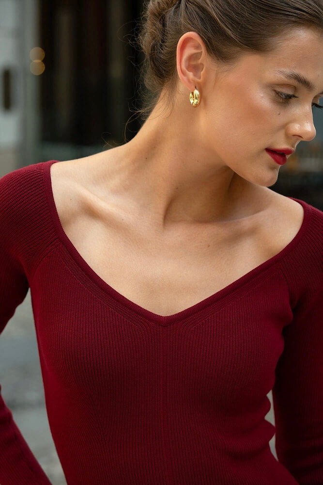 Vanessa Knit Dress Bordeaux from GAÂLA