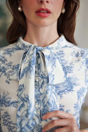 Lena Toile De Jouy Blouse from GAÂLA