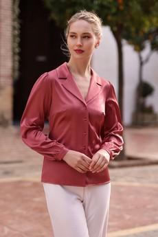 Asya Stretch Silk Blouse via GAÂLA