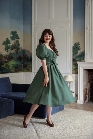 Jane Puffed Sleeve Dress from GAÂLA