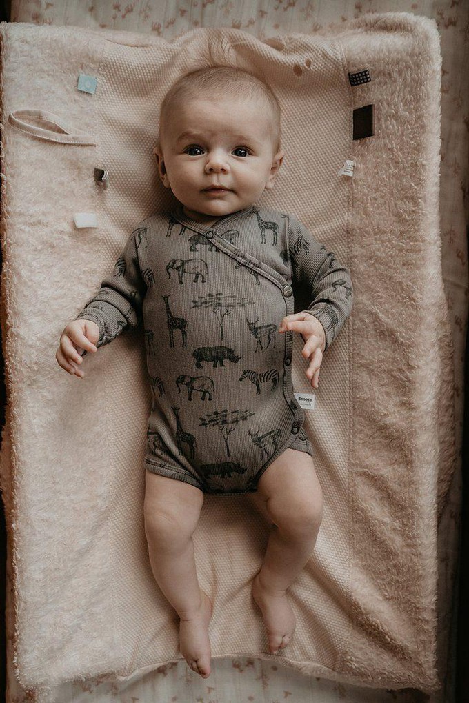 Romper 100% biologisch katoen – Safari Grey from Glow - the store