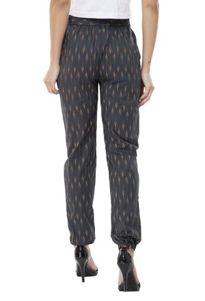 Printed Grey Regular Fit Trousers from Grab Your Garb