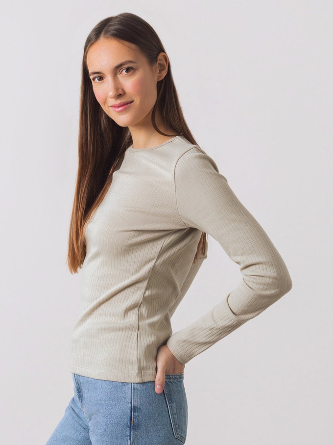 Geribde longsleeve from Honest Basics