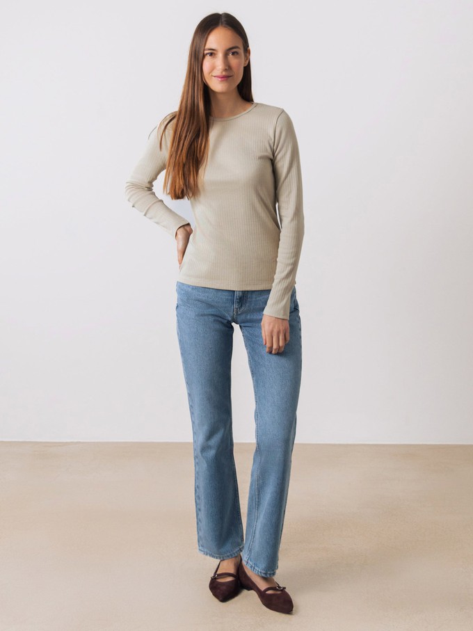 Geribde longsleeve from Honest Basics