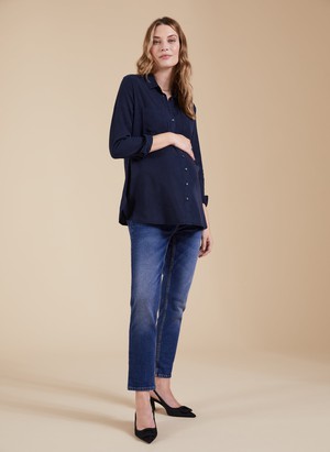 Over the Bump Organic Cotton Maternity Boyfriend Jeans from Isabella Oliver