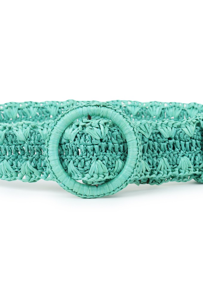 RAFFIA Belt Mint Green two tone from JULAHAS