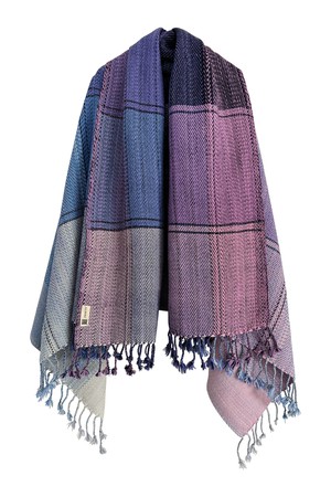 NEW! PLAID Wool Cape Serenity from JULAHAS