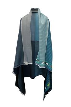 IMPERFECT Light Wool Cape Fusion Teal via JULAHAS