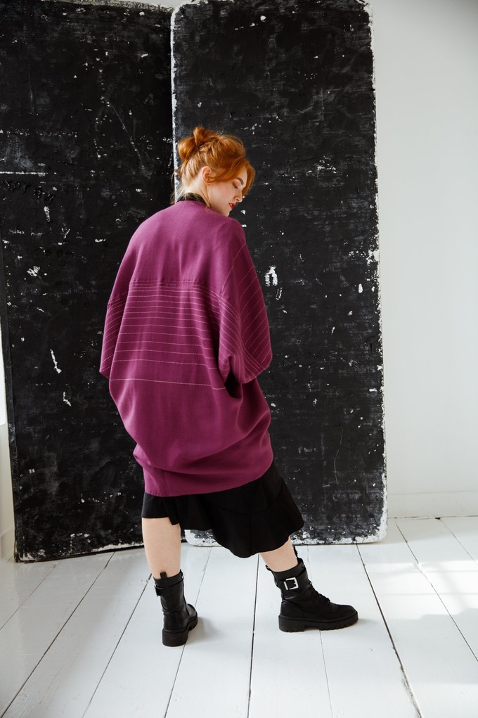 Wool Kimono Warm Plum from JULAHAS