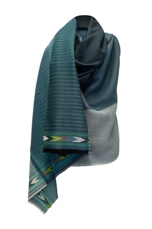 IMPERFECT Light Wool Cape Fusion Teal from JULAHAS