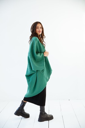 PETITE Wool Kimono Warm Jade from JULAHAS