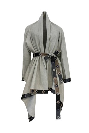 NEW! Wool Cape Coat Cocoon Silver from JULAHAS