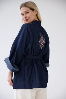 NEW! Embroidered Belted Overlay Denim via JULAHAS