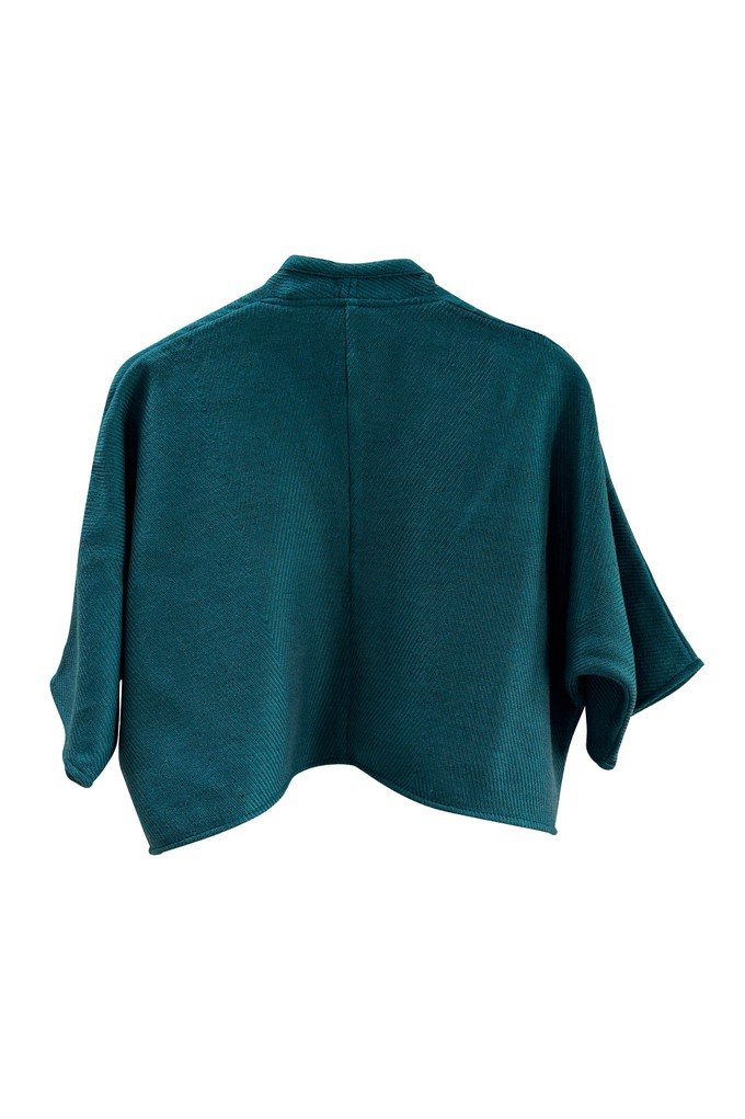 NEW! Wool Silk Waterfall Bolero Teal from JULAHAS