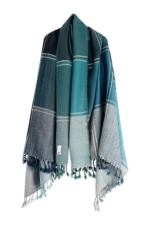 NEW! PLAID Wool Cape Tranquility JULAHAS+ from JULAHAS