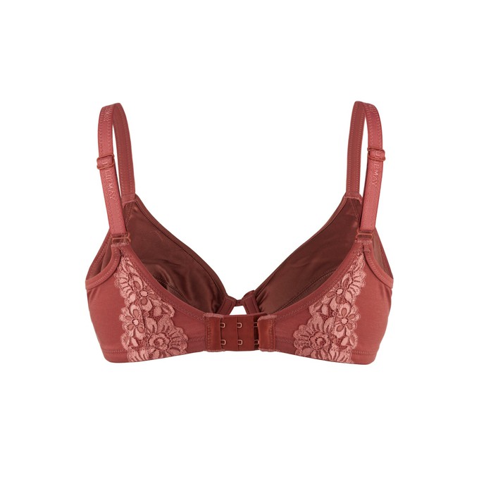 Rosie - Silk & Organic Cotton Lace Full Cup Wireless Bra from JulieMay Lingerie