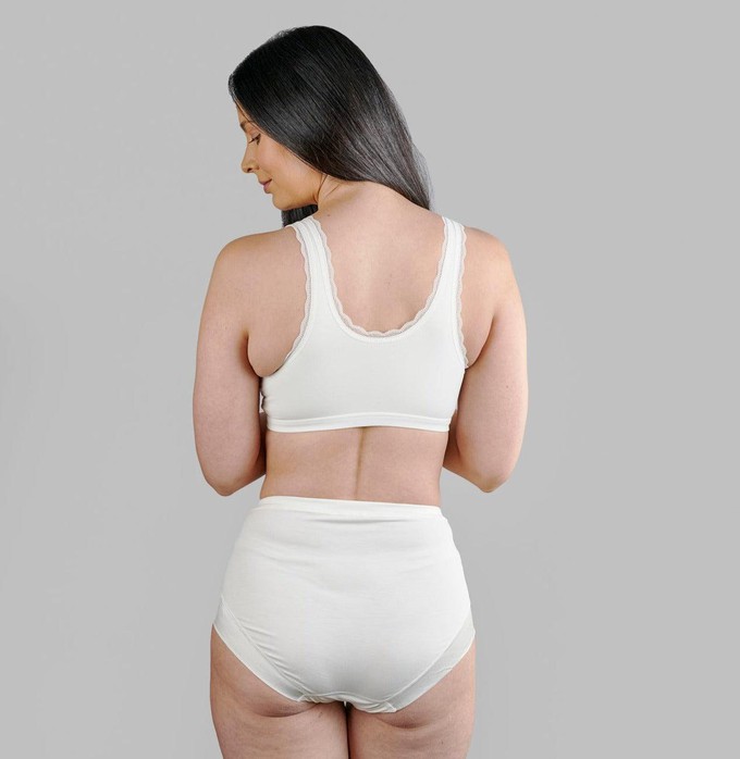 Georgia - Silk Back Support Full Coverage Wireless Organic Cotton Bra from JulieMay Lingerie