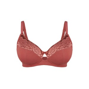 Rosie - Silk & Organic Cotton Lace Full Cup Wireless Bra from JulieMay Lingerie