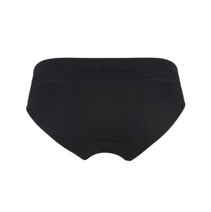 Champagne - Silk & Organic Cotton Brief in Black from JulieMay Lingerie