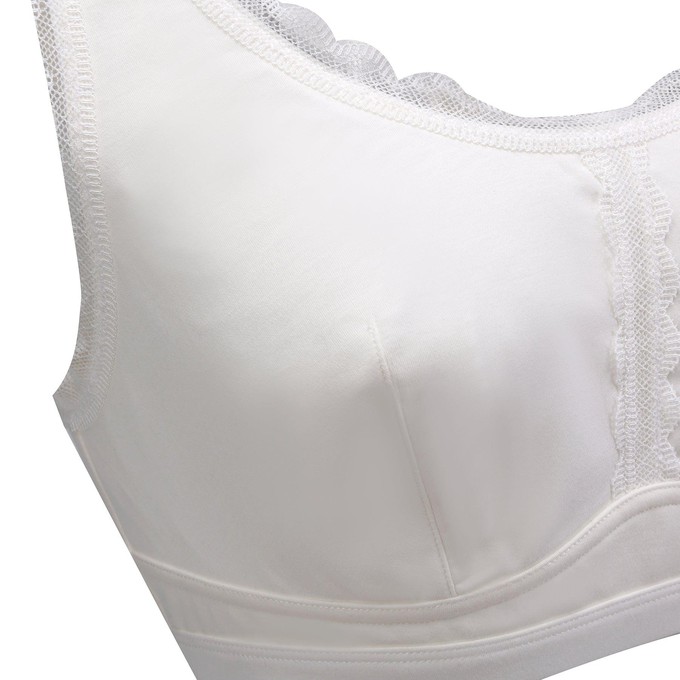 Georgia - Silk Back Support Full Coverage Wireless Organic Cotton Bra from JulieMay Lingerie