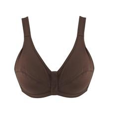 Cocoa - Full Cup Front Closure Silk & Organic Cotton Wireless Bra via JulieMay Lingerie