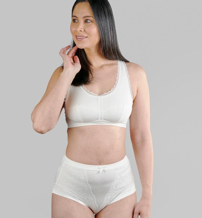 Georgia - Silk Back Support Full Coverage Wireless Organic Cotton Bra from JulieMay Lingerie