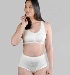 Georgia - Silk Back Support Full Coverage Wireless Organic Cotton Bra from JulieMay Lingerie