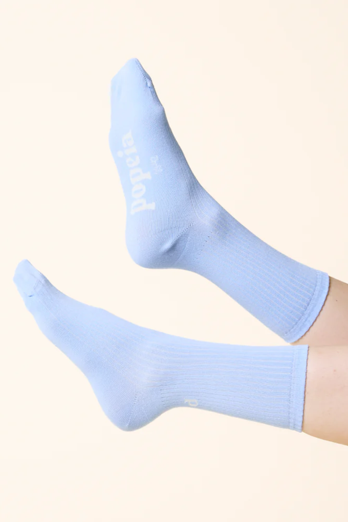 Popeia Organic Cotton Socks The Casual Light Blue from Jyoti - Fair Works