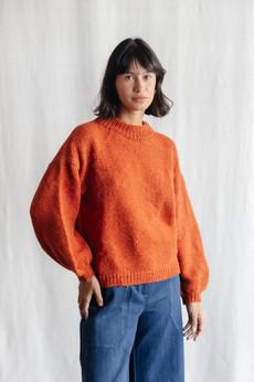 Baby Alpaca Knitted Sweater Lima Rust via Jyoti - Fair Works