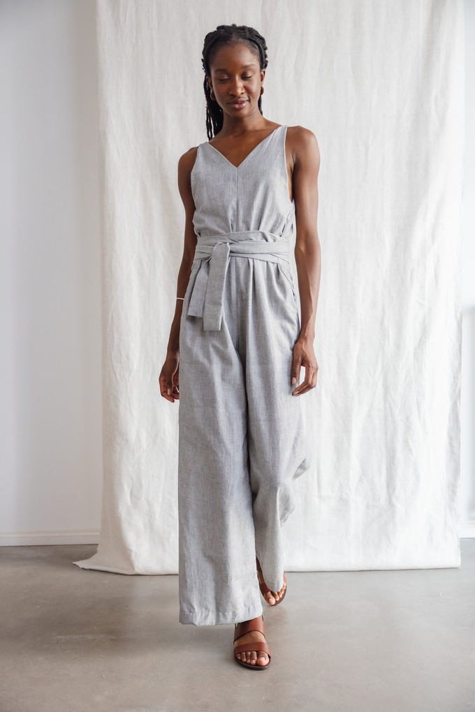 Organic Cotton Jumpsuit Parvani Light Grey from Jyoti - Fair Works