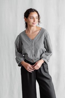 Organic Cotton Blouse Sahay Checked via Jyoti - Fair Works