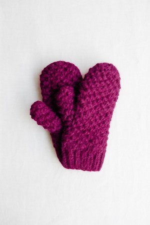 Baby Alpaca Mitten Gloves Cusco Berry from Jyoti - Fair Works