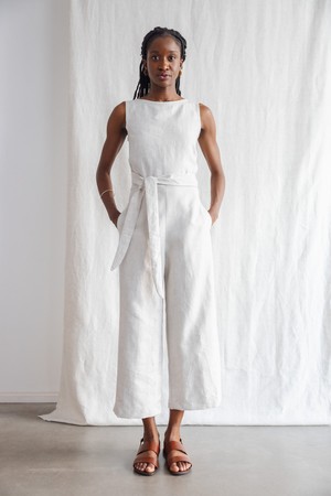 Hemp Jumpsuit Anusha Greige from Jyoti - Fair Works