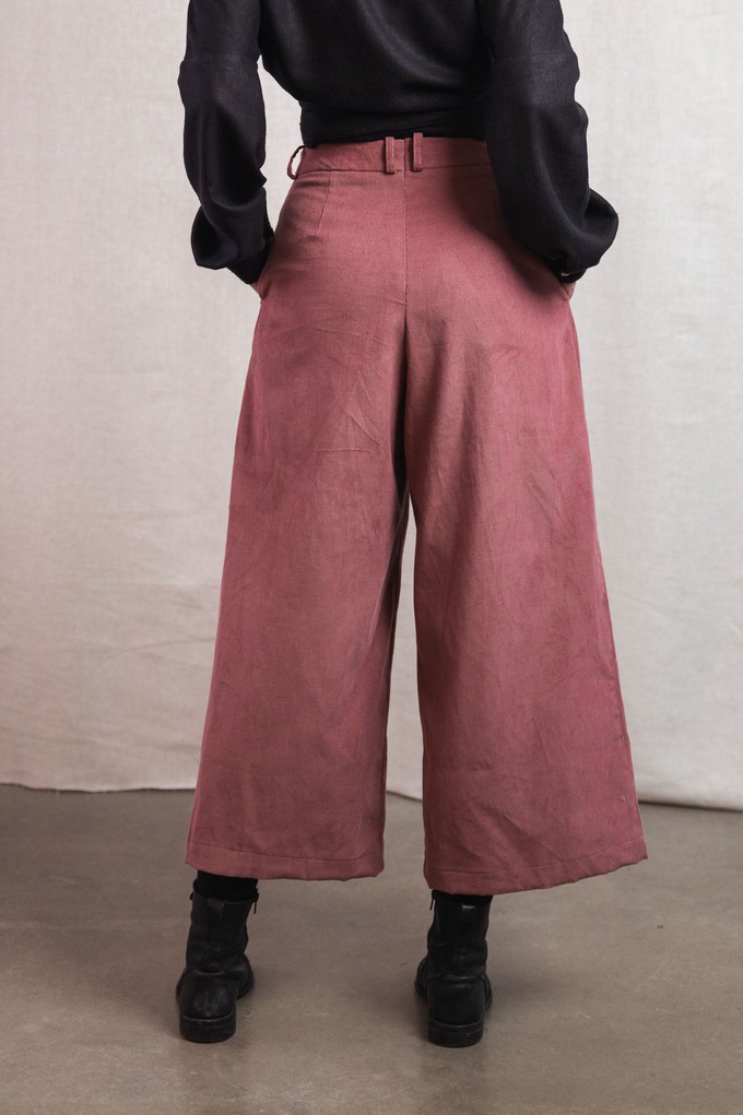 Organic Cotton Corduroy Culotte Awa Old Pink from Jyoti - Fair Works