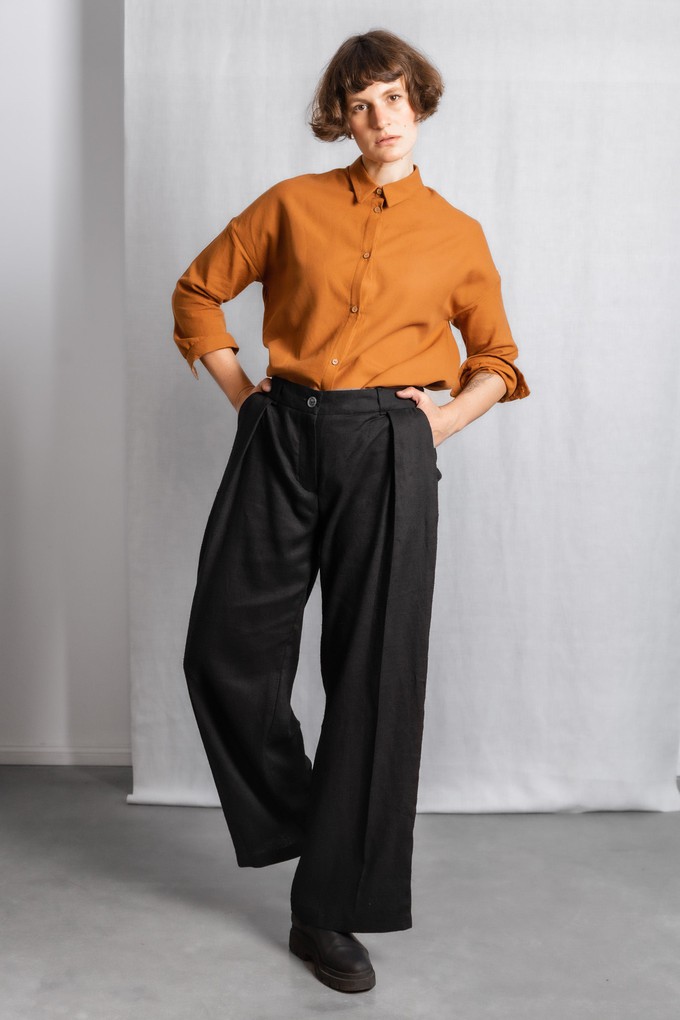 Hemp/Tencel trousers Meghana black from Jyoti - Fair Works