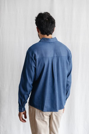 Organic cotton denim shirt Nakshita Denim from Jyoti - Fair Works