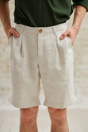 Hemp Shorts Heet Greige from Jyoti - Fair Works