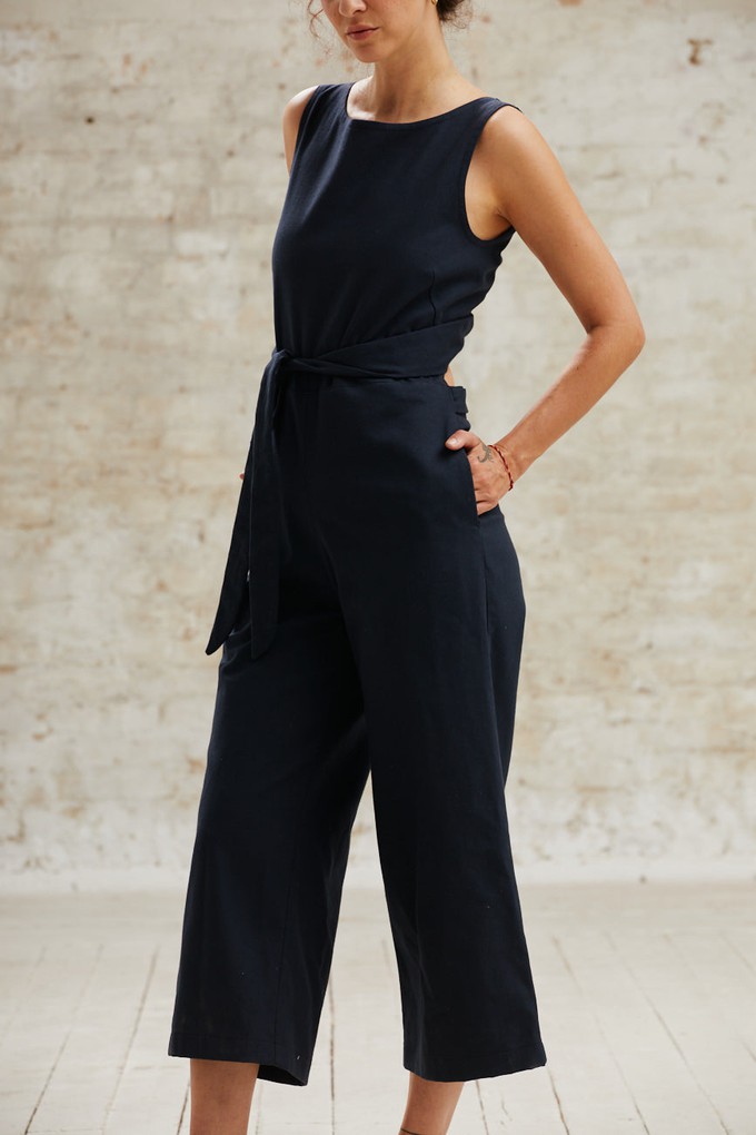 Organic Cotton Jumpsuit Anusha Black from Jyoti - Fair Works