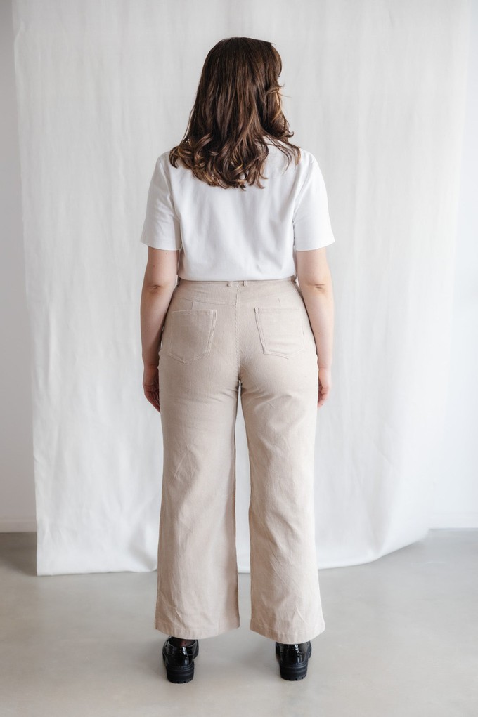 organic cotton corduroy pants Tushar Beige from Jyoti - Fair Works