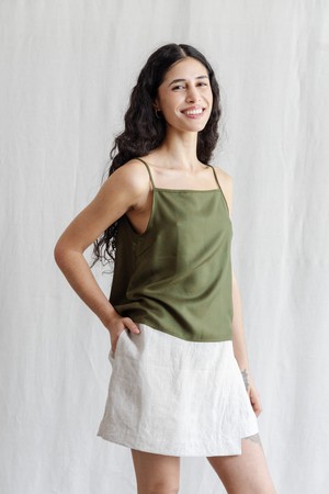 Modal tank top Leela Khaki from Jyoti - Fair Works