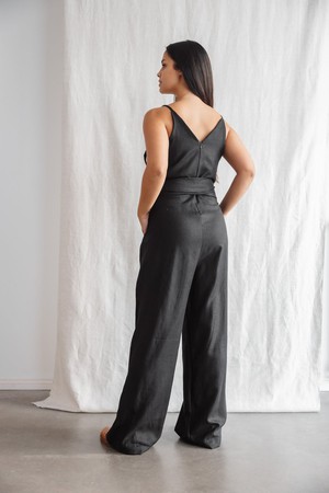 Hemp/Tencel Jumpsuit Parvani Black from Jyoti - Fair Works