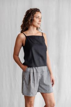 Hemp/Tencel Tank Top Leela Black via Jyoti - Fair Works