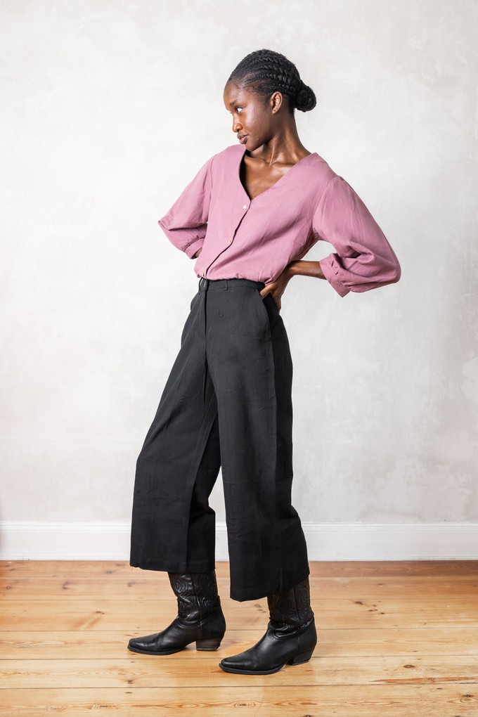 Organic Cotton Culotte Hema Black from Jyoti - Fair Works