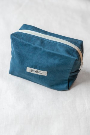 Cotton Toiletry Bag Snaan Ocean from Jyoti - Fair Works