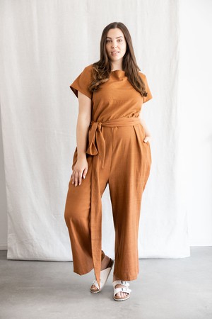 Cotton Jumpsuit Nirav Hazelnut from Jyoti - Fair Works